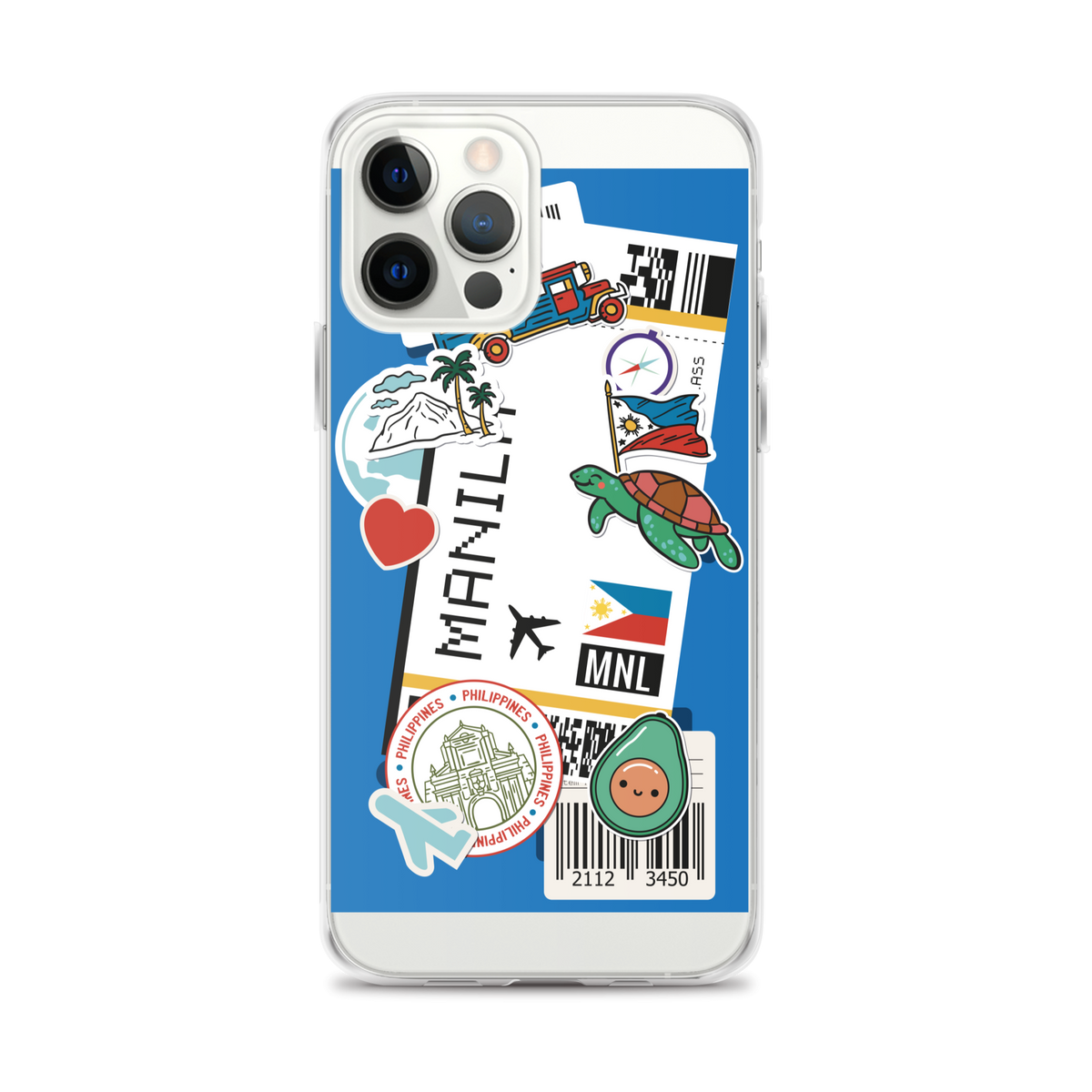 Phil Travel Boarding Pass Clear Case for iPhone®